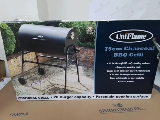 BRAND NEW BOXED UNIFLAME 75CM CHARCOAL BBQ GRILL