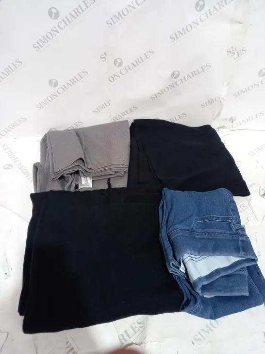 BOX OF ASSORTED CLOTHING TO INCLUDE: DRESSES, TOPS AND TROUSERS