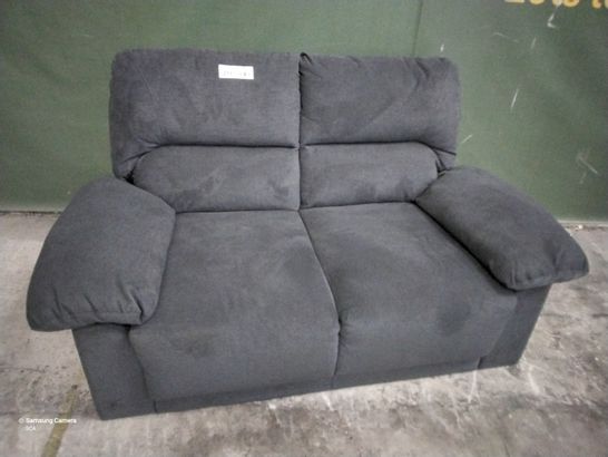 DESIGNER GREY FABRIC FIXED TWO SEATER SOFA 