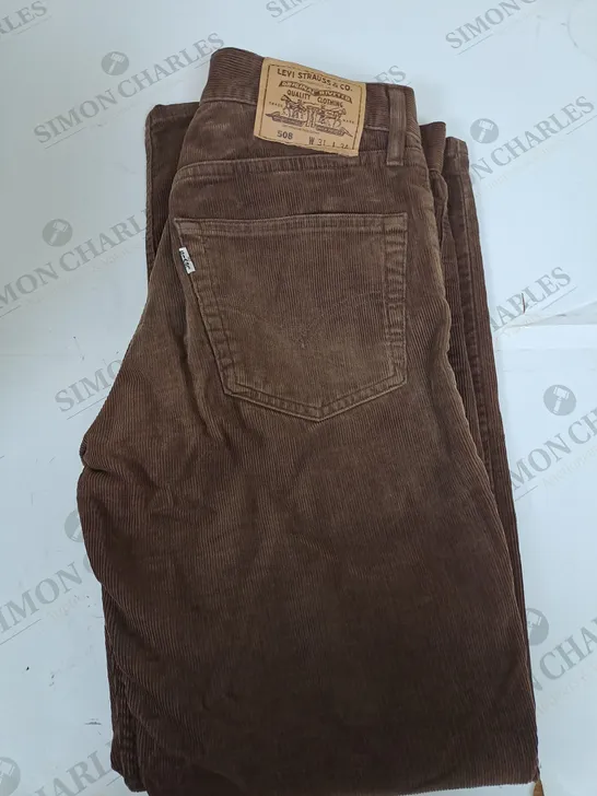 LEVIS STRAUSS CORD TROUSERS SIZE W31 L34