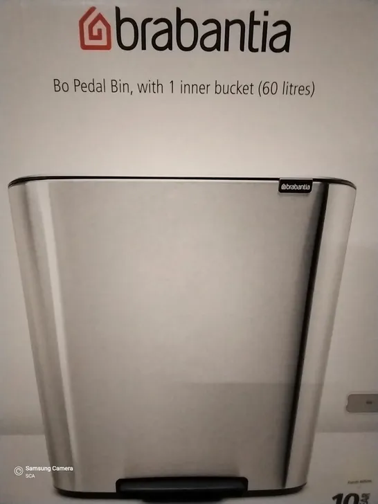 BRABANTIA BO PEDAL BIN WITH 1 INNER BUCKET (60 LITRES)