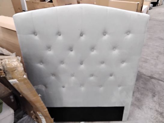 GREY FABRIC SINGLE BED HEADBOARD