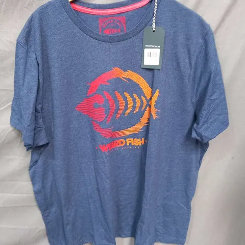 WEIRDFISH DARK BLUE VELOCITY ECO GRAPHIC TEE SIZE 3XL