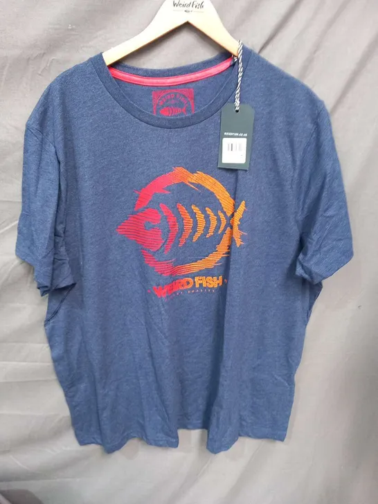 WEIRDFISH DARK BLUE VELOCITY ECO GRAPHIC TEE SIZE 3XL