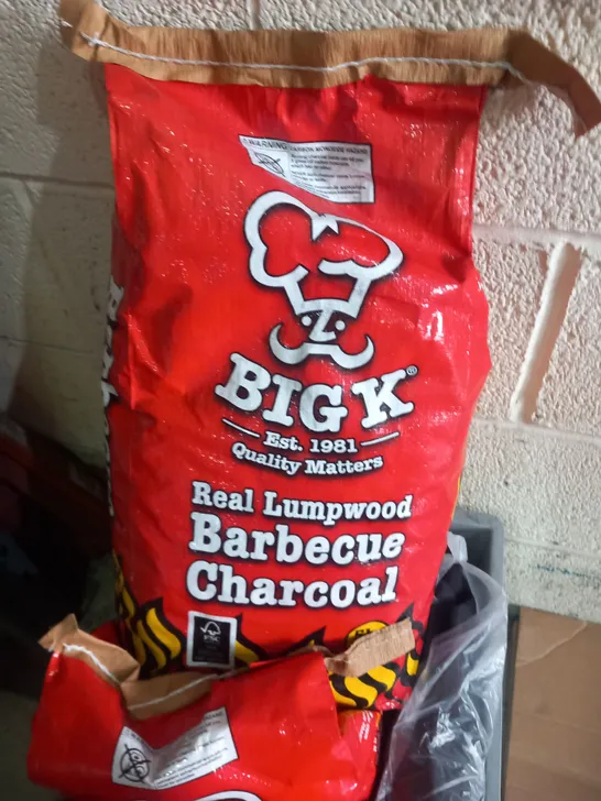 APPROXIMATELY SIX ASSORTED PRODUCTS TO INCLUDE; BIG K REAL LUMPWOOD CHARCOAL, SPA PH MINUS AND ELECTRIC AIR PUMP