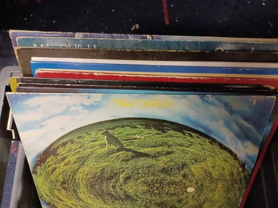 BOX OF APPROX 10 ASSORTED VINYL'S  TO INCLUDE -THE YES ALBUM - FLATINUM MIKE OLDFIELD - MIKE OLDFIELD HERGEST RIDGE ECT