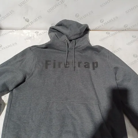 FIRETRAP GRAPHIC HOODIE IN GREY - MEDIUM