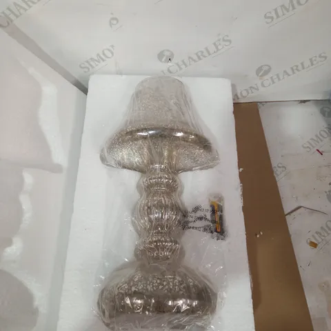 HOME REFLECTIONS PRE-LIT LED MERCURY GLASS LAMP SILVER