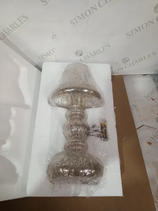 HOME REFLECTIONS PRE-LIT LED MERCURY GLASS LAMP SILVER