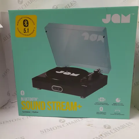 JAM SOUND STREAM+ BLACK BLUETOOTH TURNTABLE