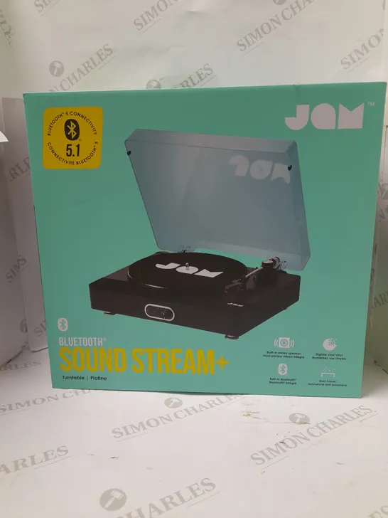 JAM SOUND STREAM+ BLACK BLUETOOTH TURNTABLE