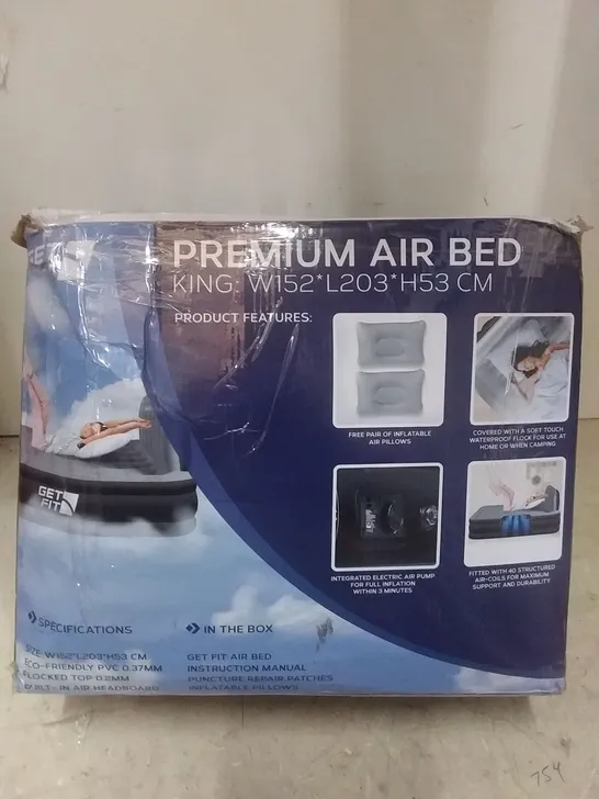 PREMIUM KINGSIZE AIR BED ( WITH INTEGRATED ELECTRIC AIR PUMP)