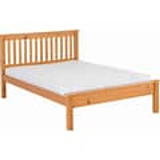 BOXED MONACO 4'6" LOW END BED IN ANTIQUE PINE - 3 BOXES COMPLETE