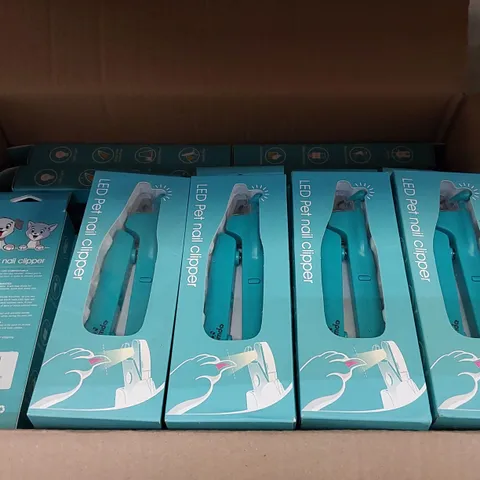 BOX OF APPROXIMATELY 50X BRAND NEW LED PET NAIL CLIPPERS (1 BOX)