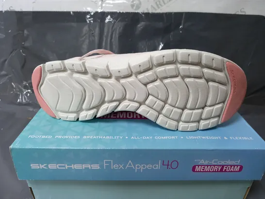 BOXED SKECHERS FLEX APPEAL 4.0 PINK TRAINERS - SIZE 7