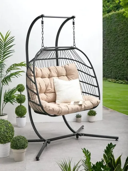 BOXED NOVA 2-SEATER SWING - BLACK (1 BOX)