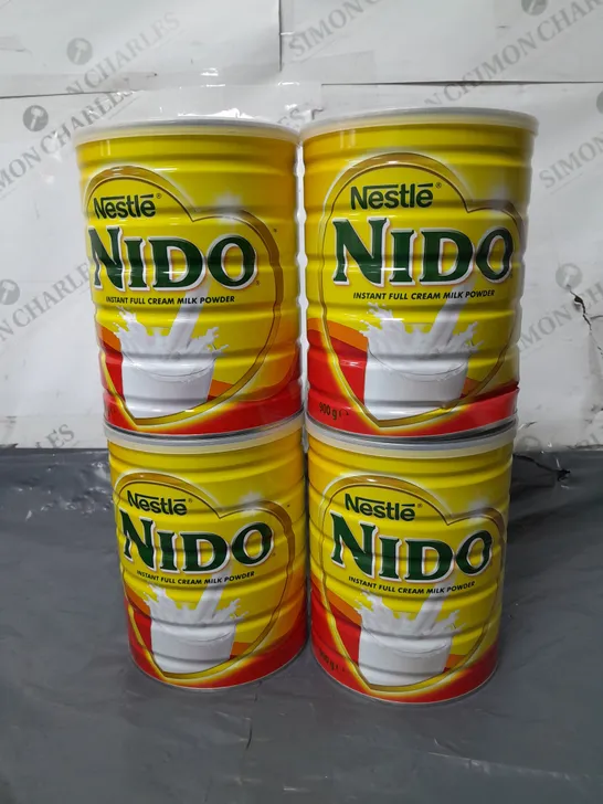 LOT OF 4 NESTLE 900G NIDO INSTANT FULL CREAM MILK POWDER