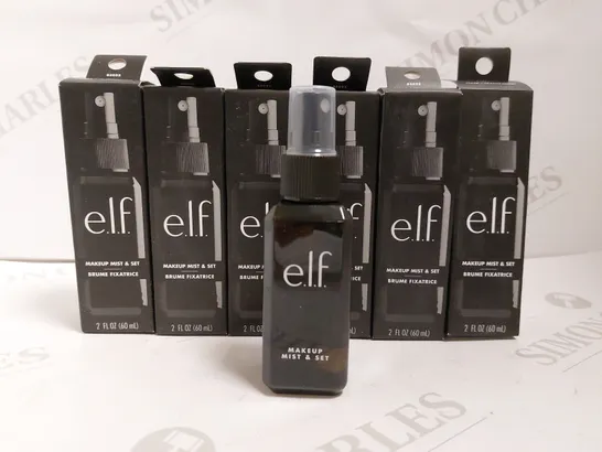 BOX OF APPROX 6 E.L.F MAKEUP MIST AND SET SPRAYS - 6X60ML