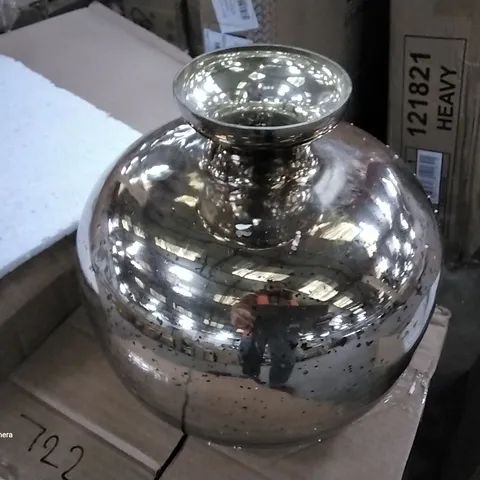 BOXED KEENE BRONZE 250CM GLASS TABLE VASE