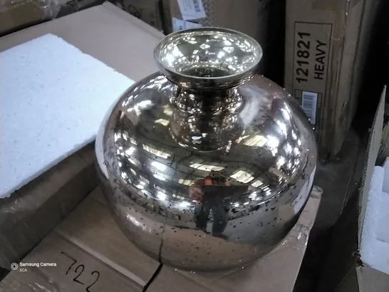 BOXED KEENE BRONZE 250CM GLASS TABLE VASE