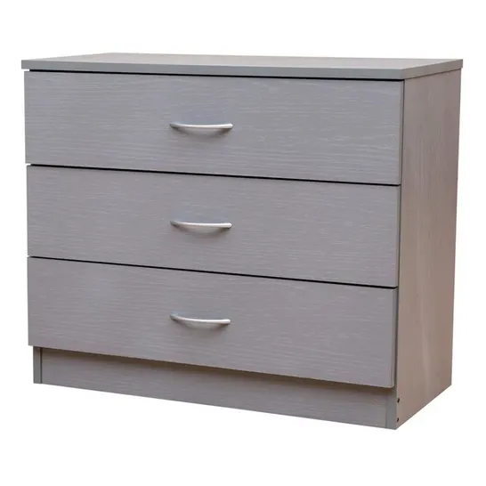 BOXED 3 DRAWER 67CM WIDE CHEST OF DRAWERS OAK