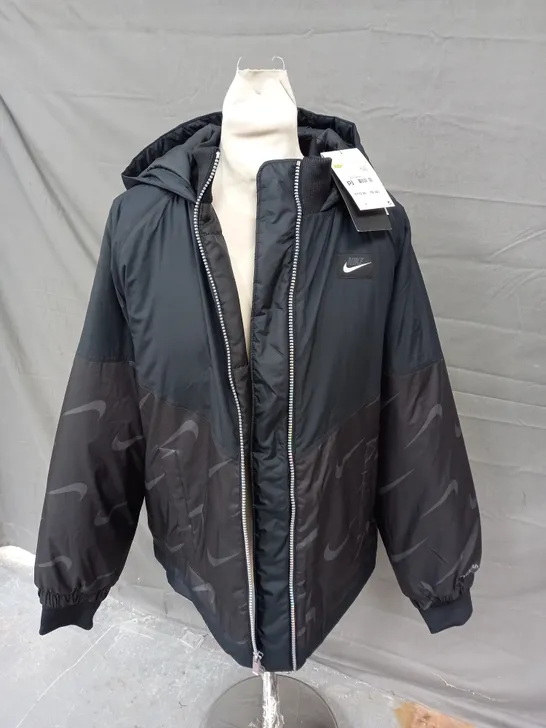 NIKE THERMA-FIT OVERSIZED FIT PUFFER JACKET WITH HOOD - SMALL