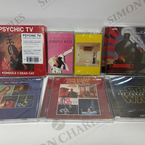 LOT OF APPROXIMATELY 80 CDS & CASSETTES, TO INCLUDE HARRY STYLES, SIMPLY RED, PSYCHIC TV, ETC