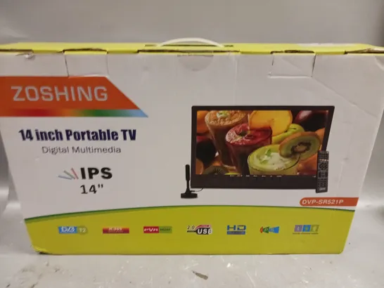 BOXED ZOSHING 13.1" PORTABLE TELEVISION 