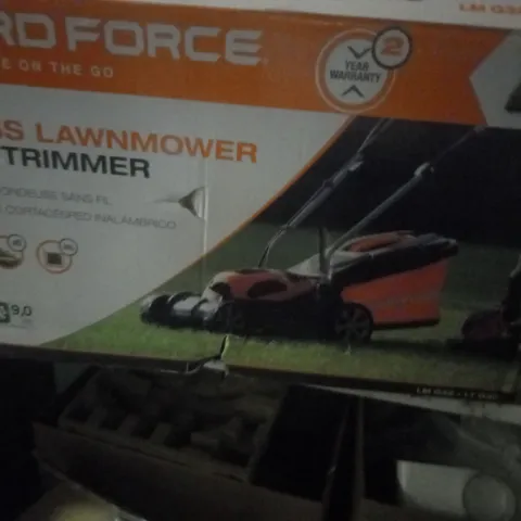 YARD FORCE 32CM LAWNMOWER AND TRIMMER