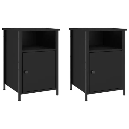 BOXED MEHETABEL BEDSIDE TABLE - BLACK (1 BOX)