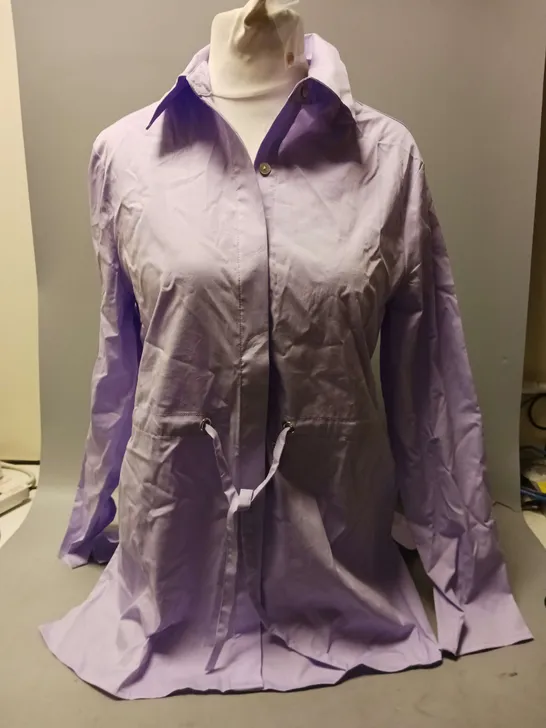 WYNNE COLLECTION LADIES SHIRT WITH TIE FRONT DETAIL LILAC SIZE S