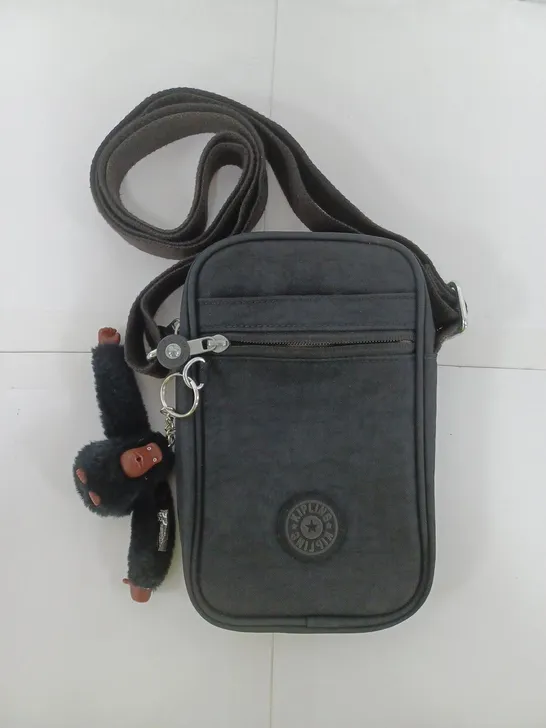 KIPLING TALLY PHONE BAG IN BLACK WITH MONKEY ACCESSORY