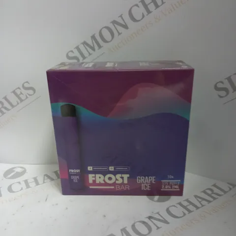 5 X BOXED SEALED (10 DISPOSABLES PER BOX) DR FROST FROST BAR DISPOSABLE VAPES - GRAPE ICE 