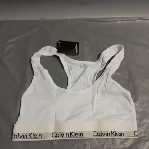 CALVIN KLEIN LADIES CROP TOP WHITE S