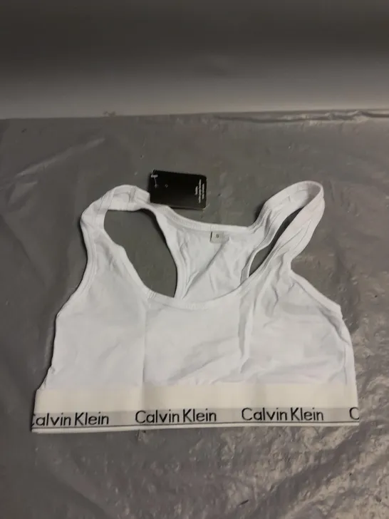 CALVIN KLEIN LADIES CROP TOP WHITE S