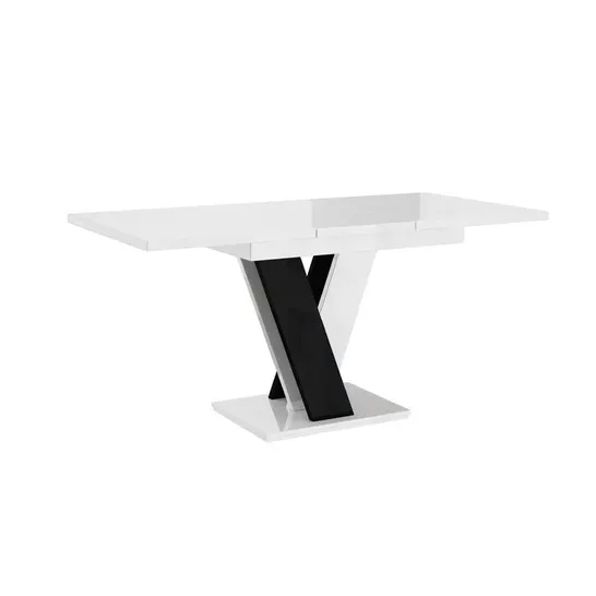 BOXED ABDO TABLE TOP - WHITE GLOSS/BLACK GLOSS