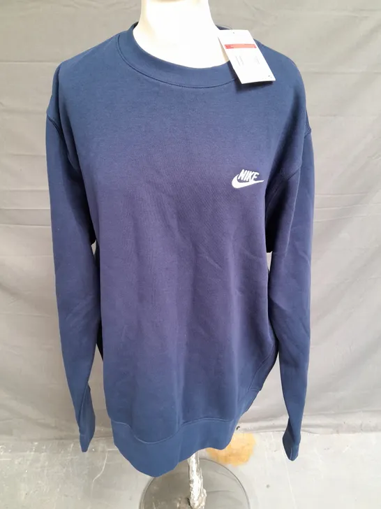 NIKE MENS SWEATSHIRT BLUE SIZE LARGE