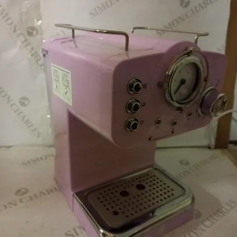 SWAN RETRO PUMP ESPRESSO COFFEE MACHINE - PINK