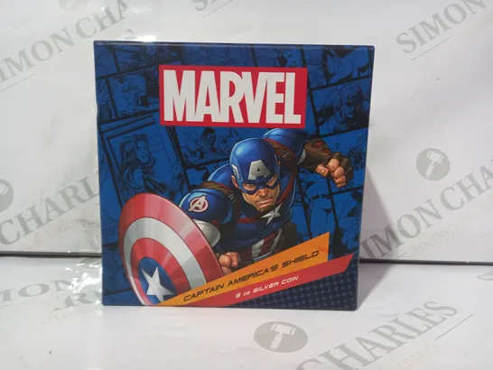 MARVEL 2023 CAPTAIN AMERICA'S SHIELD 5 OZ 999 LIMITED EDITION SILVER COIN