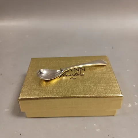 MANN JEWELLERS MINIATURE SILVER SPOON 