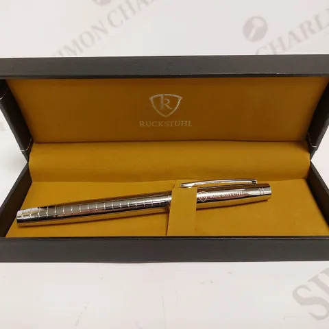 RUCKSTUHL STAINLESS STEEL LUXURY PEN IN GIFT BOX – HAND ASSEMBLED