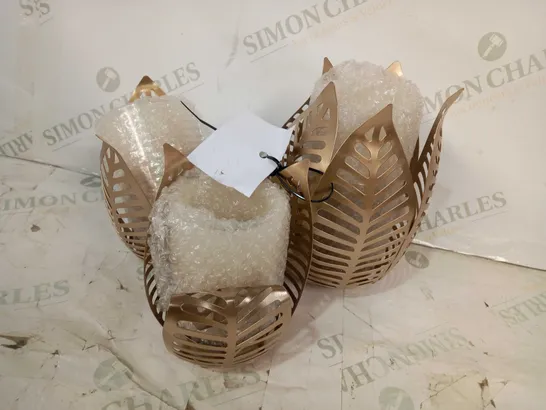 OUTLET ALISON CORK SET OF 3 CANDLE HOLDERS WITH LED CANDLES