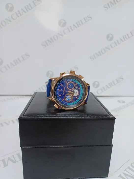 SWAN & EDGAR WELKIN AUTOMATIC CELESTIAL ROSE BLUE WATER RESISTANT 3ATM