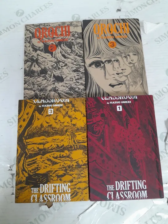 LOT OF 4 GRAPHIC NOVELS BY KAZUO UMEZZ INCLUDES THE DRIFTING CLASSROOM VOL 3 & 1 AND OROCHI VOL 2 & 3