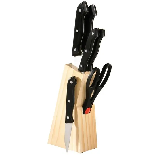 BOXED 6 PIECE KNIFE BLOCK SET