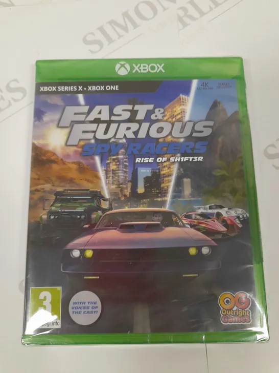 X BOX FAST AND FURIOUS SPY RACERS RISE OF THE SHIFT3R