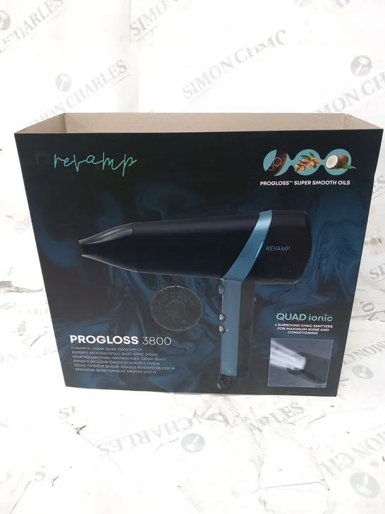 BOXED REVAMP PROGLOSS QUAD IONIC HAIR DRYER DR-3800