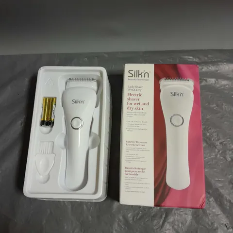 BOXED SILK'N LADYSHAVE WET&DRY ELECTRIC SHAVER IN WHITE