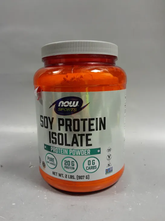 SEALED NOW SPORTS SOY PROTEIN ISOLATE PROTEIN POWDER - UNFLAVOURED - 907G