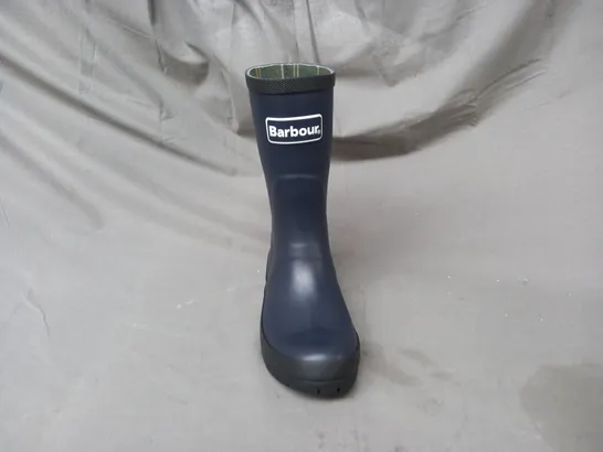 BOXED PAIR OF BARBOUR BANBURY MID WELLINGTON BOOTS IN NAVY UK SIZE 3